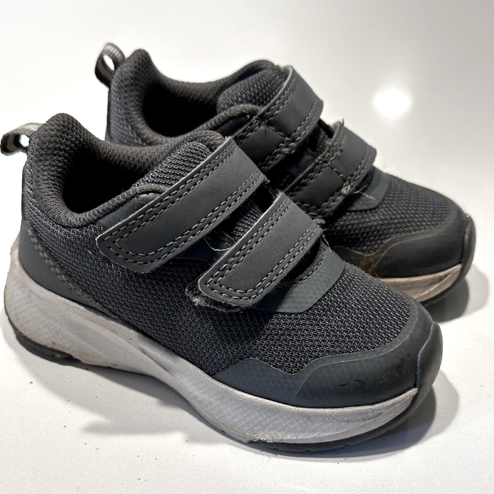 Toddler Velcro Gray Sneakers